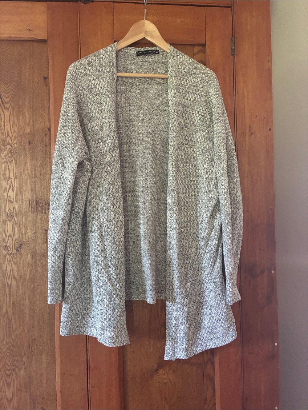 10/25$ 🧁 Light Gray Open-Front Women's Cardigan Sweater